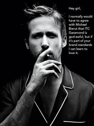 Illustration for article titled Ryan Gosling teaches a lesson or two about typography